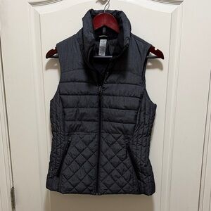 Champion Quilted Puffer Vest in Charcoal Gray